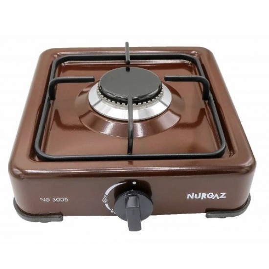 Plita gatit / aragaz portabil emailat cu 1 arzator maro Nurgaz MX