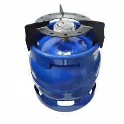 Butelie camping cu guler si arzator GRI/ALBASTRA - 8 litri MX873