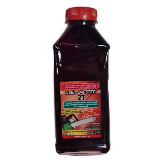 Ulei amestec 2T ROSU 0.5 L Ulei amestec 2T ROSU 0.5 L