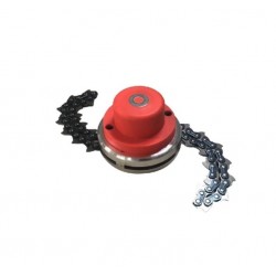 Cap motocoasa cu lant si filet rosu MX153