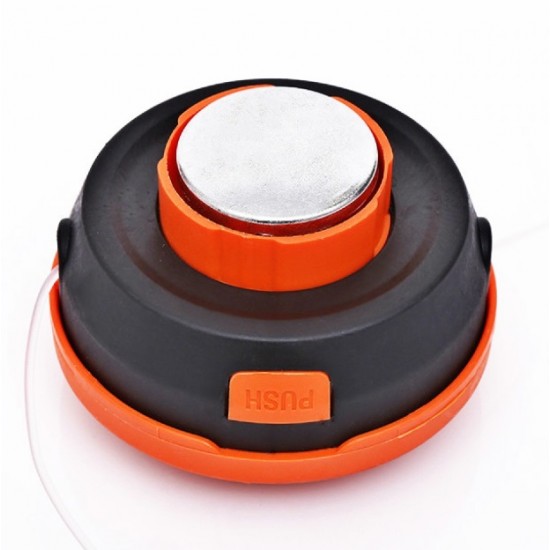 Cap motocoasa buton metal gri+portocaliu MX144