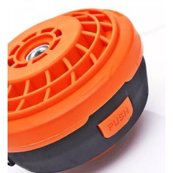 Cap motocoasa buton metal gri+portocaliu MX144