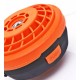 Cap motocoasa buton metal gri+portocaliu MX144