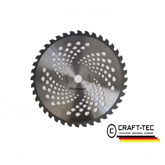 Disc motocoasa nr 12, 300 x 40T,cu vidia, CRAFT-TEC MX488