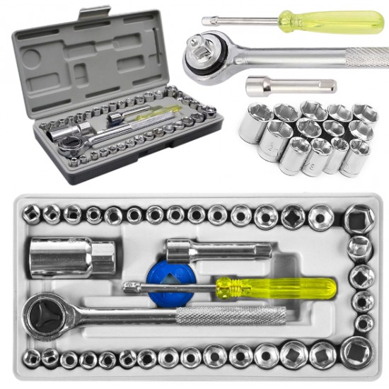 Trusa chei tubulare cu 40 de piese MX886