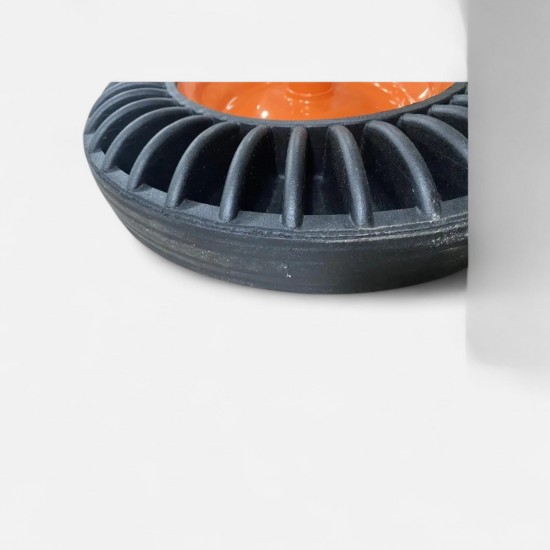 Roata roaba plina 400-8, pe bucsa din otel, janta din metal, ax 16mm MX1200