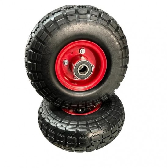 Roata roaba SPUMA 350-4, 16’’, negru+rosu MX984