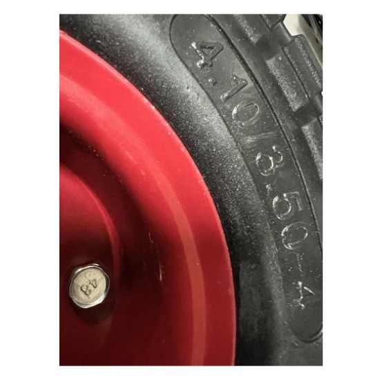 Roata roaba SPUMA 350-4, 16’’, negru+rosu MX984