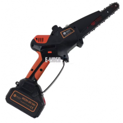 Fierastrau de mana pe acumulatori Edon Profesional 48V, 8Ah, Lama 25cm, Afisaj LCD, Ungere lant, 2 acumulatori, 2 lanturi, Incarcator, Geanta de transport MX294