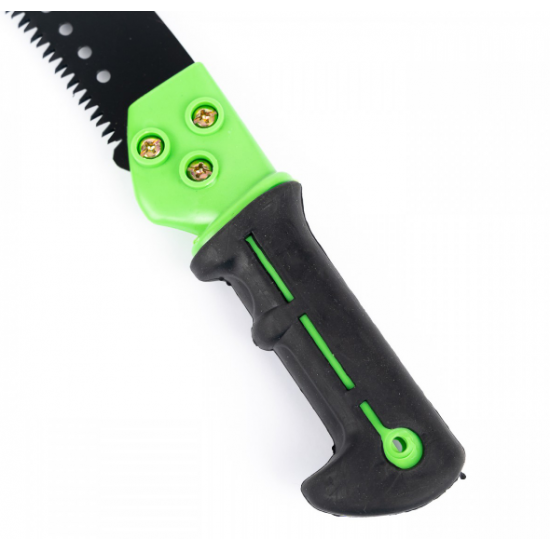Fierastrau gradina curbat, negru cu carlig si maner verde, 33cm LIDER MX788