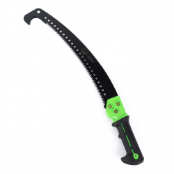 Fierastrau gradina curbat, negru cu carlig si maner verde, 33cm LIDER MX788