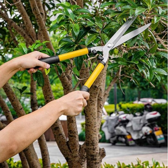 Foarfeca extensibil pentru gard viu din metal 58-73 cm, galben MX331