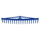 Grebla plastic 18 DINTI, consolidata, albastra MX1492