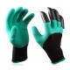 Manusi protectie, model cu 4 gheare pentru sapat, verde cu negru MX1032