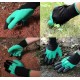 Manusi protectie, model cu 4 gheare pentru sapat, verde cu negru MX1032