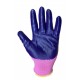3X PERECHI Manusi protectie subtiri #8/9 mov cu roz MX236