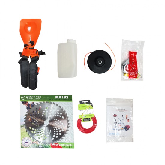 Motocoasa benzina Craft-Tec 6100 Ultra, 8 accesorii, 6 CP, 4.5kW,2 timpi MX356 Motocoasa benzina Craft-Tec 6100 Ultra, 8 accesorii, 6 CP, 4.5kW,2 timpi MX356