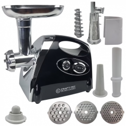 Masina electrica tocat carne NEAGRA 3800W, 3 site, accesorii rosii inclus, Craft-Tec MX976