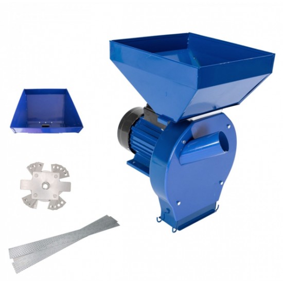 Moara uruiala nr 2, cereale si stiuleti, cuva mare, ALBASTRA, 4,5 kw LIDER MX948