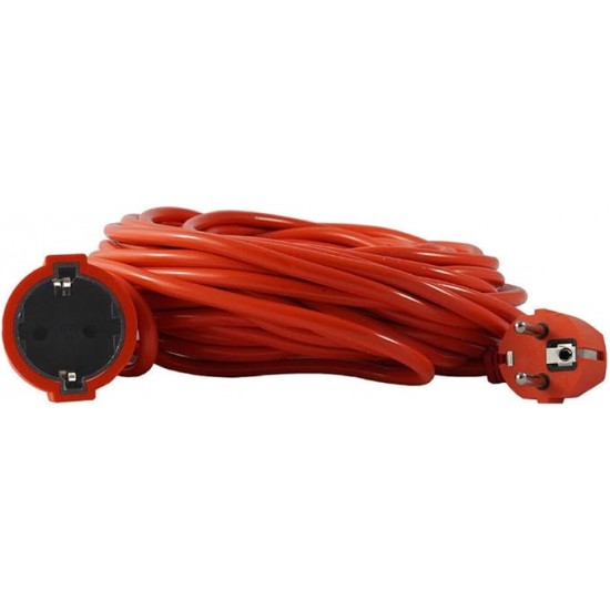 Prelungitor electric, PORTOCALIU, 25M tip cupla + fisa, 3 x 1.5 mm, IP44, max 2000W MX1645