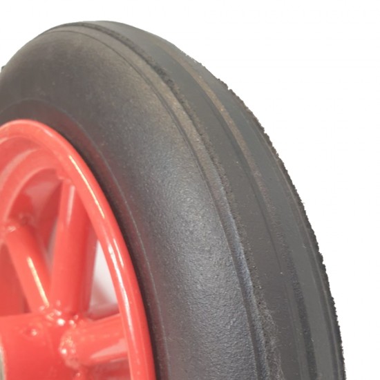 Roata roaba masiva 130x60 mm, spite rosii, MX290 Roata roaba masiva 130x60 mm, spite rosii, MX290