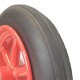 Roata roaba masiva 130x60 mm, spite rosii, MX290 Roata roaba masiva 130x60 mm, spite rosii, MX290